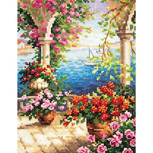 Magic Needle 48-10 ZW Blumenbrise Kreuzstichset mit Zählmuster Zweigart Edition, Baumwolle, multifarbig, 15x20cm von Tokiso