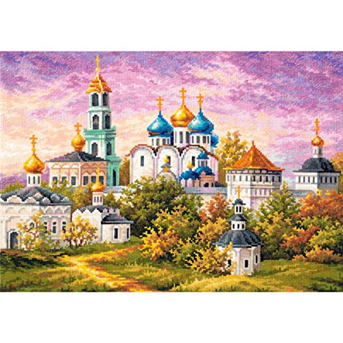 Magic Needle 75-06 ZW Die Heilige St. Sergius-Dreiheitslavra Kreuzstichset mit Zählmuster Zweigart Edition, Baumwolle, multifarbig, 40x30cm Magic Needle 75-06 ZW Die Heilige St. Sergius-Dreiheitslavra Kreuzstichset mit Zählmuster Zweigart Edition, Baumwolle, multifarbig, 40x30cm von Magic Needle