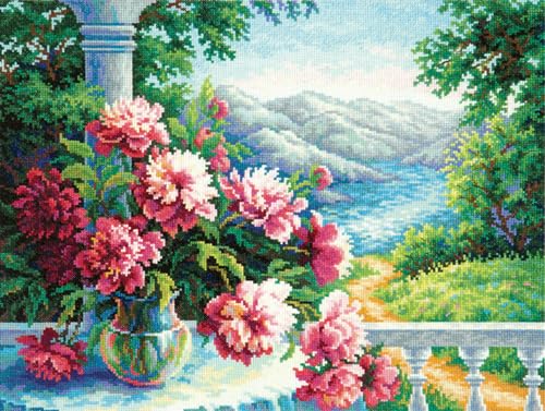 Kreuzstich-Stickset für Erwachsene und Anfänger, berauschender Blumenstrauß, 40 x 30 cm Kreuzstich-Stickset für Erwachsene und Anfänger, berauschender Blumenstrauß, 40 x 30 cm von Magic needle