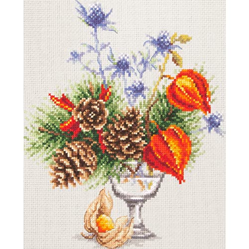 Magic Needle 100-001 ZW Winterstrauß Kreuzstichset mit Zählmuster Zweigart Edition, Baumwolle, multifarbig, 20x23cm Magic Needle 100-001 ZW Winterstrauß Kreuzstichset mit Zählmuster Zweigart Edition, Baumwolle, multifarbig, 20x23cm von Magic Needle