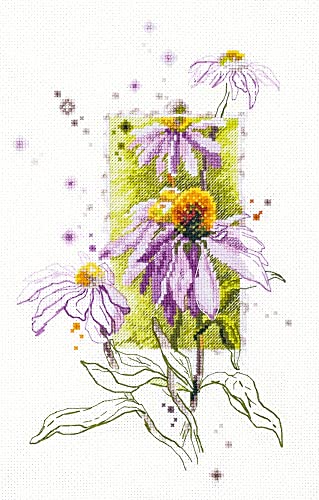 Magic Needle 100-101 ZW Echinazea Kreuzstichset mit Zählmuster Zweigart Edition, Baumwolle, multifarbig, 14x23cm Magic Needle 100-101 ZW Echinazea Kreuzstichset mit Zählmuster Zweigart Edition, Baumwolle, multifarbig, 14x23cm von Magic Needle