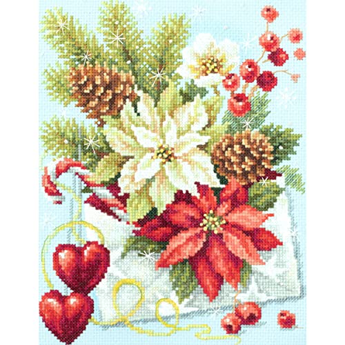 Magic Needle 100-241 ZW Frohe Weihnachten Kreuzstichset mit Zählmuster Zweigart Edition, Baumwolle, multifarbig, 17x22cm Magic Needle 100-241 ZW Frohe Weihnachten Kreuzstichset mit Zählmuster Zweigart Edition, Baumwolle, multifarbig, 17x22cm von Magic Needle