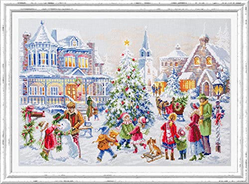 Magic Needle 100-250 ZW Kurz vor Weihnachten Kreuzstichset mit Zählmuster Zweigart Edition, Baumwolle, multifarbig, 46x31cm Magic Needle 100-250 ZW Kurz vor Weihnachten Kreuzstichset mit Zählmuster Zweigart Edition, Baumwolle, multifarbig, 46x31cm von Magic Needle