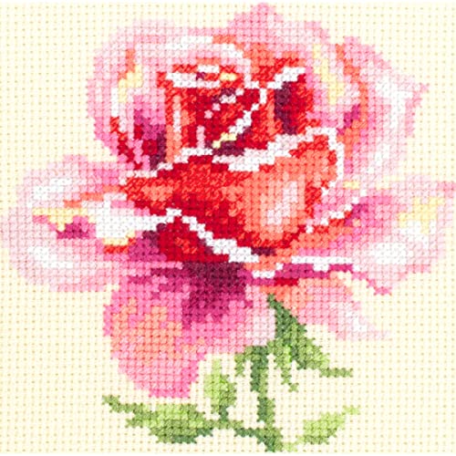 Magic Needle 150-002 ZW Rosa Rose Kreuzstichset mit Zählmuster Zweigart Edition, Baumwolle, multifarbig, 11x11cm Magic Needle 150-002 ZW Rosa Rose Kreuzstichset mit Zählmuster Zweigart Edition, Baumwolle, multifarbig, 11x11cm von Magic Needle
