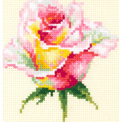 Magic Needle 150-004 ZW Zärtliche Rose Kreuzstichset mit Zählmuster Zweigart Edition, Baumwolle, multifarbig, 11x11cm Magic Needle 150-004 ZW Zärtliche Rose Kreuzstichset mit Zählmuster Zweigart Edition, Baumwolle, multifarbig, 11x11cm von Magic Needle