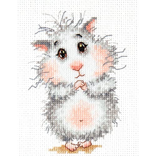 Magic Needle 19-16 ZW Kaufen Sie bitte einen Hamster Kreuzstichset mit Zählmuster Zweigart Edition, Baumwolle, multifarbig, 9x13cm von Magic Needle