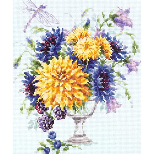 Magic Needle 215-304 ZW Sommerstrauß Kreuzstichset mit Zählmuster Zweigart Edition, Baumwolle, multifarbig, 20x23cm Magic Needle 215-304 ZW Sommerstrauß Kreuzstichset mit Zählmuster Zweigart Edition, Baumwolle, multifarbig, 20x23cm von Magic Needle