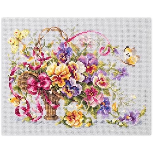 Magic Needle 219-377 ZW Stiefmütterchen Blumenstrauß Kreuzstichset mit Zählmuster Zweigart Edition, Baumwolle, multifarbig, 21x15cm Magic Needle 219-377 ZW Stiefmütterchen Blumenstrauß Kreuzstichset mit Zählmuster Zweigart Edition, Baumwolle, multifarbig, 21x15cm von Magic Needle