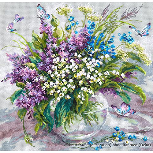 Magic Needle 40-70 ZW Warmer Mai Kreuzstichset mit Zählmuster Zweigart Edition, Baumwolle, multifarbig, 32x32cm Magic Needle 40-70 ZW Warmer Mai Kreuzstichset mit Zählmuster Zweigart Edition, Baumwolle, multifarbig, 32x32cm von Magic Needle