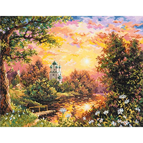Magic Needle 43-08 ZW Sonnenuntergang Kreuzstichset mit Zählmuster Zweigart Edition, Baumwolle, multifarbig, 40x31cm Magic Needle 43-08 ZW Sonnenuntergang Kreuzstichset mit Zählmuster Zweigart Edition, Baumwolle, multifarbig, 40x31cm von Magic Needle