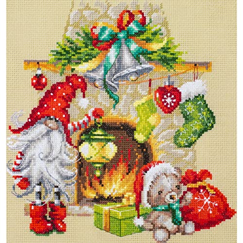 Magic Needle 100-251 ZW Warten auf Weihnachten Kreuzstichset mit Zählmuster Zweigart Edition, Baumwolle, multifarbig, 22x22cm von Magic Needle