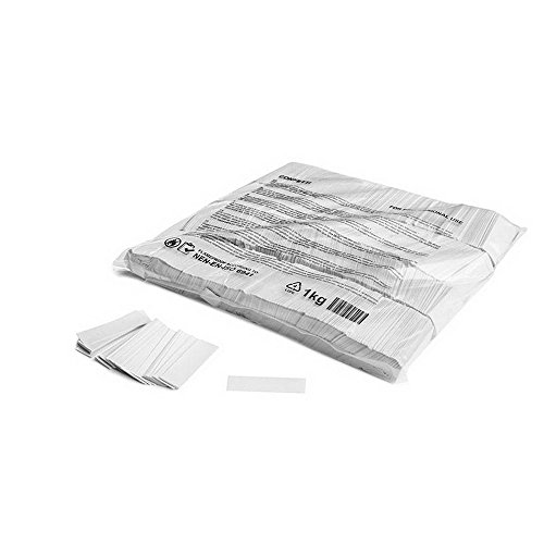 Slowfall confetti rectangles 55x17mm - White von MagicFX