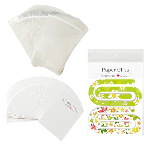 Magicalmai Jumbo-Büroklammern, Verpackung zum Verkauf, 50 Sets Sublimations-Büroklammern, Display-Karten und Taschen, weiße Karten und selbstverschließende Hängetaschen für riesige Acryl-Büroklammern Magicalmai Jumbo-Büroklammern, Verpackung zum Verkauf, 50 Sets Sublimations-Büroklammern, Display-Karten und Taschen, weiße Karten und selbstverschließende Hängetaschen für riesige Acryl-Büroklammern von Magicalmai