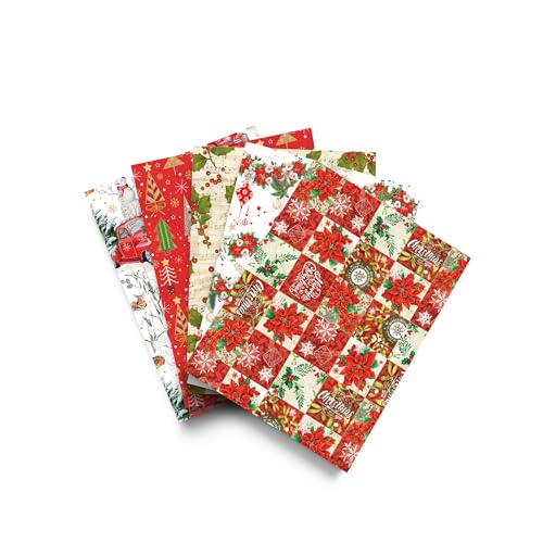 Weihnachtsgeschenkpapier, Scrapbooking-Papier, Decoupage-Papier, Set 10 Blatt, 70 x 100 cm, 80 g/m, Goldpuder, Vintage-Effekt, Motiv: Weihnachten Weihnachtsgeschenkpapier, Scrapbooking-Papier, Decoupage-Papier, Set 10 Blatt, 70 x 100 cm, 80 g/m, Goldpuder, Vintage-Effekt, Motiv: Weihnachten von Magicamente Carta