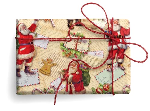 Geschenkpapier-Set, 10 Blatt Weihnachtsmann von Magicamente Carta