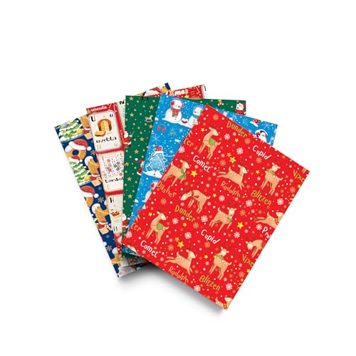 Geschenkpapier Set 10 Blätter Weihnachten Kinder und Farben von Magicamente Carta