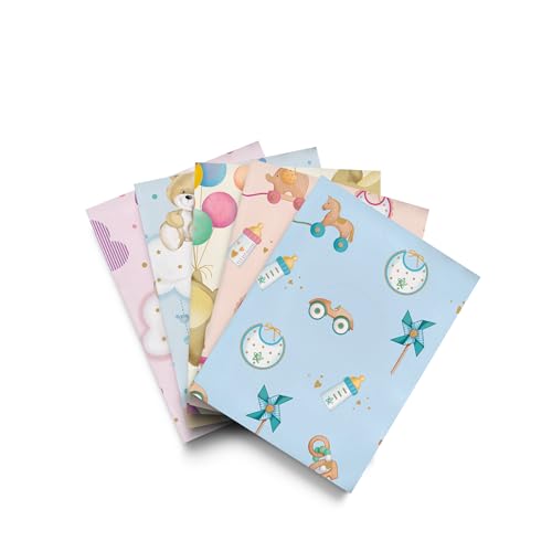 Geschenkpapier Set 10 Blatt Baby von Magicamente Carta