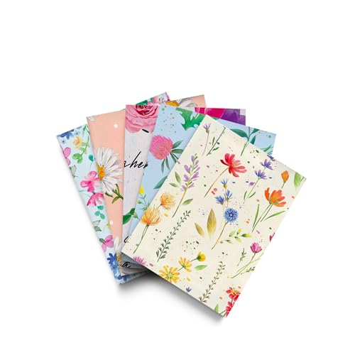 Geschenkpapier Set 10 Blatt Blumen Miniatur von Magicamente Carta