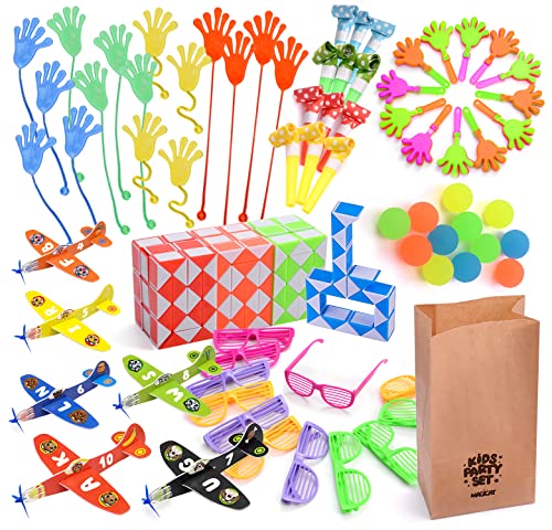 Magicat Premium Mitgebsel Kids Party Set - 102 Stück Party Spielzeug l Mitbringsel Kindergeburtstag Junge und Mädchen l für eine gelungene Feier von Magicat