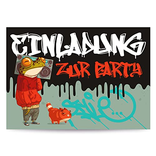 Magicat Premium Einladungskarten Kindergeburtstag I 6 Stück I Coole Einladungskarte zur Party, Geburtstag, Halloween, Karneval I für Mädchen und Jungen. Teenager I 350 gsm I A6 Format (Junge) Magicat Premium Einladungskarten Kindergeburtstag I 6 Stück I Coole Einladungskarte zur Party, Geburtstag, Halloween, Karneval I für Mädchen und Jungen. Teenager I 350 gsm I A6 Format (Junge) von Magicat