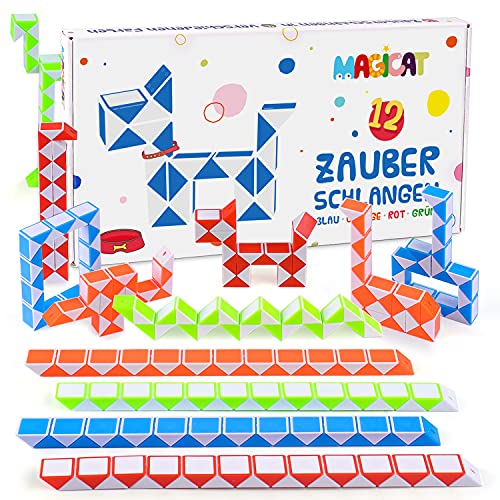 Magicat Premium Magic Snake Set, 12 magische Schlangen je 24 Blöcke I perfektes Mitgebsel Kindergeburtstag, Gastgeschenke, Mitbringsel, Party, Give Aways, Spielzeug Junge u. Mädchen, Pinata Füllung Magicat Premium Magic Snake Set, 12 magische Schlangen je 24 Blöcke I perfektes Mitgebsel Kindergeburtstag, Gastgeschenke, Mitbringsel, Party, Give Aways, Spielzeug Junge u. Mädchen, Pinata Füllung von Magicat