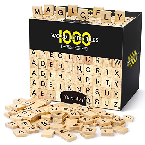Magicfly 1000pcs Scrabble Buchstaben Holz, Stück Buchstaben zum Spielen Buchstaben aus Holz Fliesen mit Zahlenwerten zum Basteln Magicfly 1000pcs Scrabble Buchstaben Holz, Stück Buchstaben zum Spielen Buchstaben aus Holz Fliesen mit Zahlenwerten zum Basteln von Magicfly