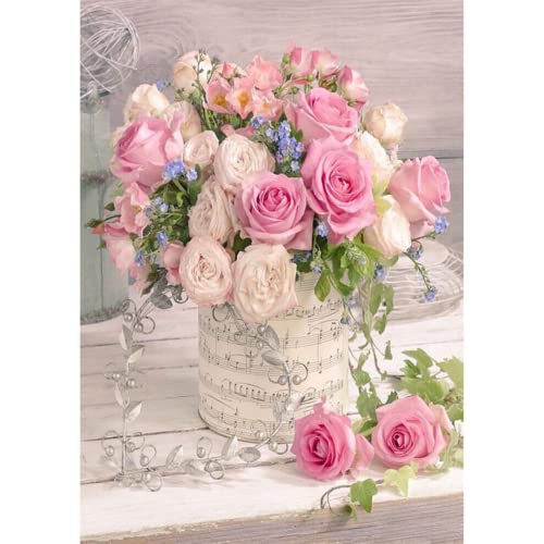 Diamond Painting Erwachsene | 5D DIY Blume Diamant Paint Kits 30x40cm Rose Kreuzstich Schmücken Leuchtend Malen nach Zahlen für Home Wanddekoration von Magiho