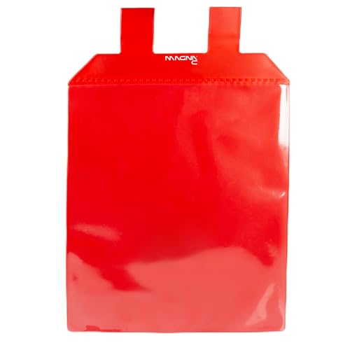 Magna-C® Magnettasche mit Schlaufen | 255 x 300 mm | DIN A4 breit | Ideal zur Dokumentenaufbewahrung (Rot) von Magna-C