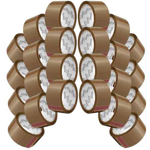 Magnet-Kauf 24 Rollen Paketklebeband Packetbandrollen Klebeband Braun 48mm x 66m Packband Paketband Kartonband Stark Kleberolle Verpackungsband von Magnet-Kauf