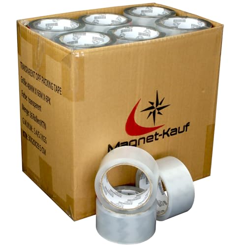 Magnet-Kauf 36 Rollen Paketklebeband Transparent Packetbandrollen Durchsichtig Klebeband 48mm x 66m Packband Paketband Klar Kartonband Stark Kleberolle Verpackungsband Magnet-Kauf 36 Rollen Paketklebeband Transparent Packetbandrollen Durchsichtig Klebeband 48mm x 66m Packband Paketband Klar Kartonband Stark Kleberolle Verpackungsband von Magnet-Kauf