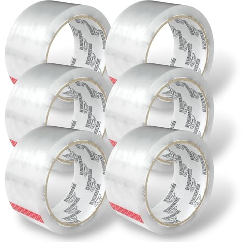 Magnet-Kauf Paketklebeband Packetbandrollen Klebeband 48mm x 66m Packband Paketband Kartonband Stark Kleberolle Verpackungsband Transparent 6 Rollen von Magnet-Kauf