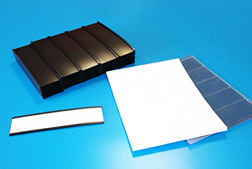 100 Stück magnetische C-Profil Etikettenhalter 40 mm hoch x 150 mm lang mit Kartonstreifen und PVC-Klar-Streifen 100 Stück magnetische C-Profil Etikettenhalter 40 mm hoch x 150 mm lang mit Kartonstreifen und PVC-Klar-Streifen von Magnetschilderversand NOHL-Werbung