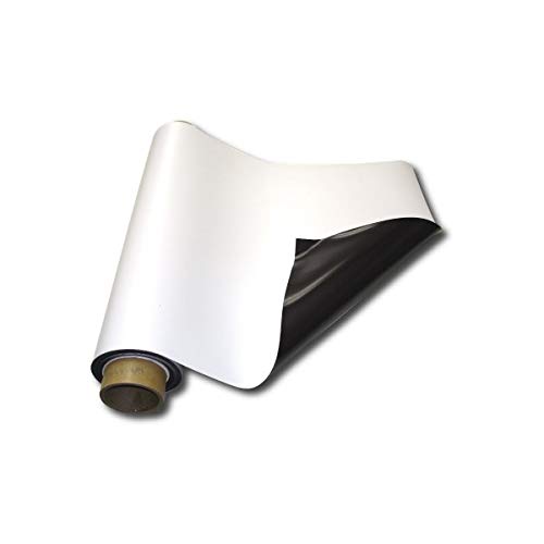 Magnetfolie weiß matt beschichtet 0,5mm x 1m x 1m - Meterware - flexible magnetische Folie, in Digitaldruck bedruckbar, haftet auf allen metallischen Oberflächen von Magnosphere
