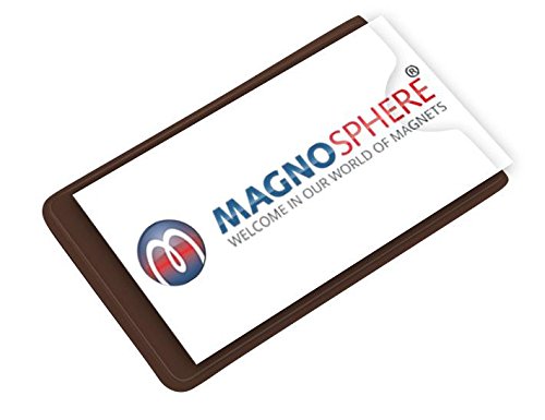 Magnetischer Etikettenhalter Einstecktasche für Labels/Etiketten, Größe 10 x 6cm - Set mit 25 Stück von Magnosphere