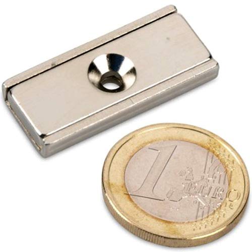 Neodym Magnet zum Anschrauben rechteckig extra stark - 16 kg - mit Senkbohrung - Starke Quader-Magnete 30mm lang mit Loch/Bohrung und Senkung für Büro Haushalt Werkstatt - 5 Stück Neodym Magnet zum Anschrauben rechteckig extra stark - 16 kg - mit Senkbohrung - Starke Quader-Magnete 30mm lang mit Loch/Bohrung und Senkung für Büro Haushalt Werkstatt - 5 Stück von Magnosphere