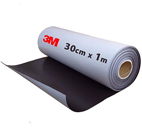 Power-Magnetfolie selbstklebend NEODYM mit 3M Kleber 0,7mm x 30cm x 100cm - Supermagnet-Folie extra stark, hohe Haftkraft von Magnosphere