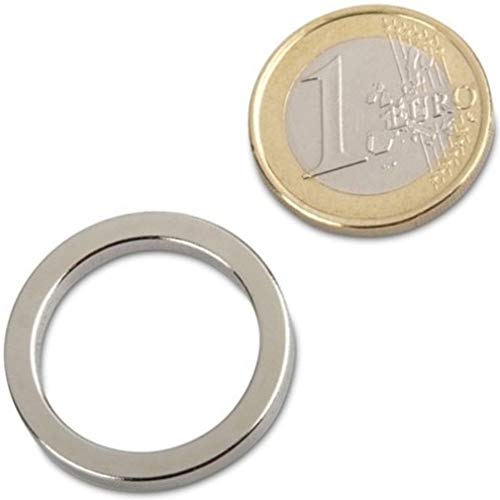 Ringmagnete Neodym Magnet-Ringe extra stark - Haftkraft bis 36kg - Starke NdFeB Magnete mit Loch für Industrie und Zuhause, Menge/Größe: 5 Stück - Ø27/21x3mm | 2kg Haftkraft Ringmagnete Neodym Magnet-Ringe extra stark - Haftkraft bis 36kg - Starke NdFeB Magnete mit Loch für Industrie und Zuhause, Menge/Größe: 5 Stück - Ø27/21x3mm | 2kg Haftkraft von Magnosphere