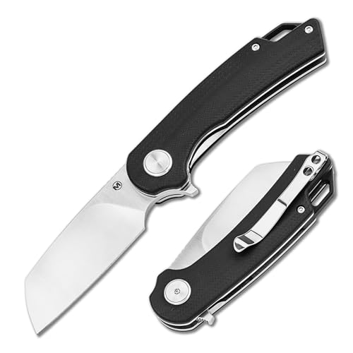 Magnum BÖKER Cliff Wharn Folder Knife – Einhand Klappmesser mit 7 cm 440B Wharncliffe Klinge – 1 Hand Flipper Messer mit Linerlock - Profi Taschenmesser mit G10 Griff schwarz von Magnum