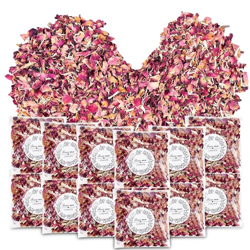 Magrimaxio 12 Packungen Rosenblätter Hochzeit, Hochzeitskonfetti 120g, Streublumen Deko, Blütenkonfetti Hochzeit Natürliches, Getrocknete Blütenblätter Abbaubar, Blumenkonfetti für Geburtstag Party Magrimaxio 12 Packungen Rosenblätter Hochzeit, Hochzeitskonfetti 120g, Streublumen Deko, Blütenkonfetti Hochzeit Natürliches, Getrocknete Blütenblätter Abbaubar, Blumenkonfetti für Geburtstag Party von Magrimaxio