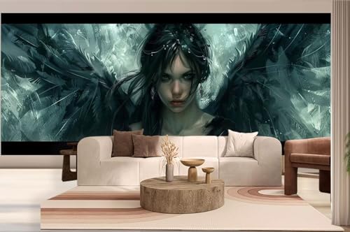 Diamond Painting Engel Diamond Painting Groß XXL (180 x 90 cm), 5D Diamant Malerei Bilder DIY Malen Nach Zahlen Erwachsene, Runde Steine Kristall Puzzle Stickerei Dimond Art für Wand Deko Dämon h1150 von Mahoxua