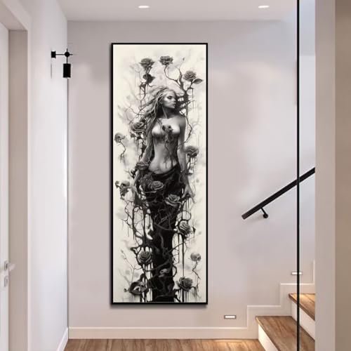 Sexy Frau Diamond Painting Malen Nach Zahlen Erwachsene, 5D Diamond Painting Erwachsene Diamant Painting Bilder Kinder, DIY Dimondpaintin Cross Stickerei Craft für Wand Deko Aesthetic 90x270 cm-477k von Mahoxua