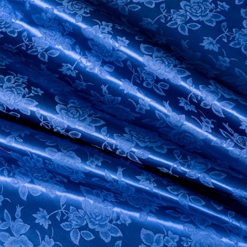 MaiMaiSuan 152,4 cm breiter Jacquard-Satin-Stoff mit floralem Muster, glänzend, seidiger Satin-Stoff, Meterware für Tischläufer, Servietten, Hochzeit, Kleid, Bettwäsche, Bastelarbeiten, 4,5 m MaiMaiSuan 152,4 cm breiter Jacquard-Satin-Stoff mit floralem Muster, glänzend, seidiger Satin-Stoff, Meterware für Tischläufer, Servietten, Hochzeit, Kleid, Bettwäsche, Bastelarbeiten, 4,5 m von MaiMaiSuan