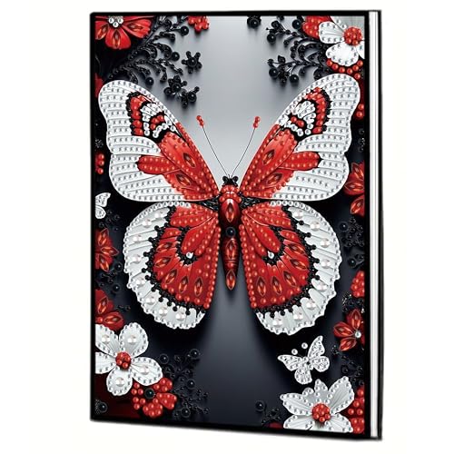 MaiYiYi 5D Butterfly Diamond Art Notebooks, Beautiful Butterfly Notebook Diamond Painting Arts Crafts Kit for Study Home Office Art Drawing (8.18 X5.70 in) von MaiYiYi