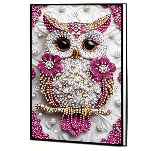 MaiYiYi 5D Owl Diamond Art Notebooks, Bird Notebook Diamond Painting Arts Crafts Kit for Study Home Office Art Drawing (8.18 X5.70 in) von MaiYiYi