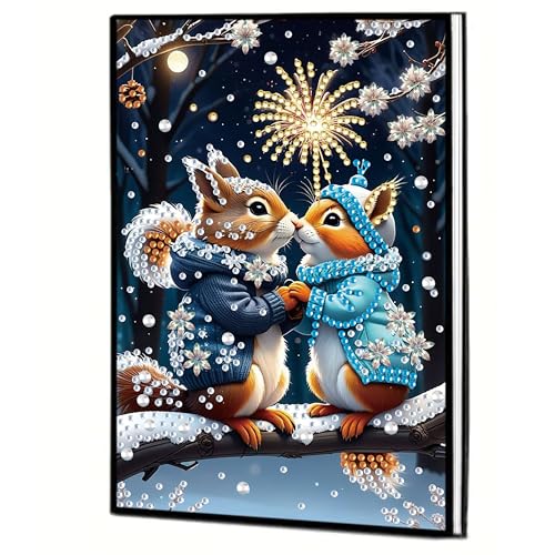 MaiYiYi 5D Squirrel Diamond Art Notebooks, Love Squirrel Notebook Diamond Painting Arts Crafts Kit for Study Home Office Art Drawing (8.18 X5.70 in) von MaiYiYi