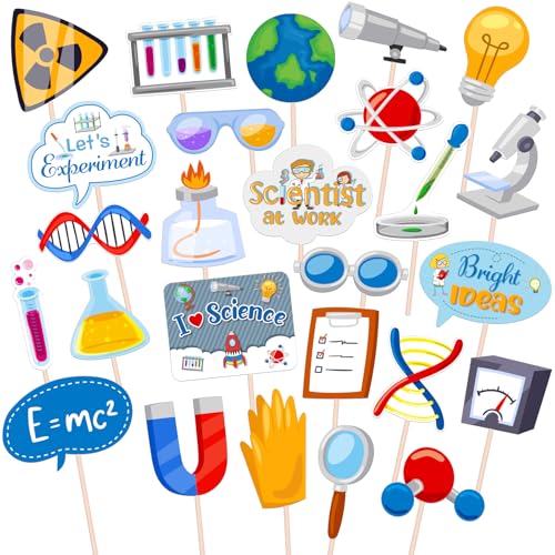 Maicaiffe Fotoautomaten-Requisiten für Wissenschaftsparty, 26 Stück, für Schule, Labor, Wissenschaft, Selfie, Zubehör, Wissenschaftler, Geburtstagsparty, Tafelaufsatz, Chemielabor, Party-Dekorationen Maicaiffe Fotoautomaten-Requisiten für Wissenschaftsparty, 26 Stück, für Schule, Labor, Wissenschaft, Selfie, Zubehör, Wissenschaftler, Geburtstagsparty, Tafelaufsatz, Chemielabor, Party-Dekorationen von Maicaiffe