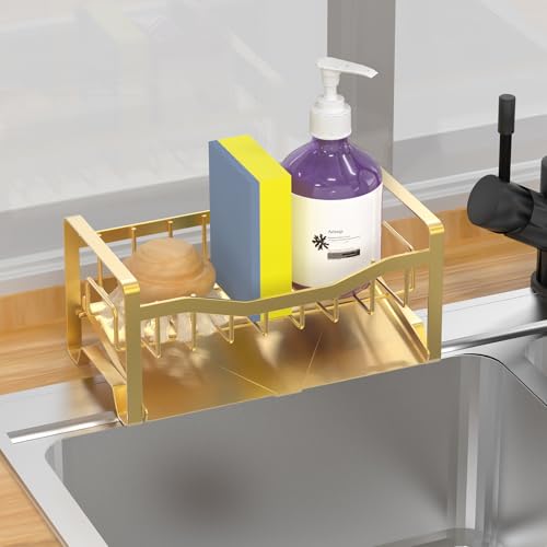 Maifan Küchenspüle Caddy Organizer Schwammhalter für Küchenspüle mit Edelstahl-Abflussschale, selbstentleerender Seifenschwamm-Caddy Rack für Küche, Arbeitsplatte, Aufbewahrung, Gadgets, Zubehör Maifan Küchenspüle Caddy Organizer Schwammhalter für Küchenspüle mit Edelstahl-Abflussschale, selbstentleerender Seifenschwamm-Caddy Rack für Küche, Arbeitsplatte, Aufbewahrung, Gadgets, Zubehör von Maifan