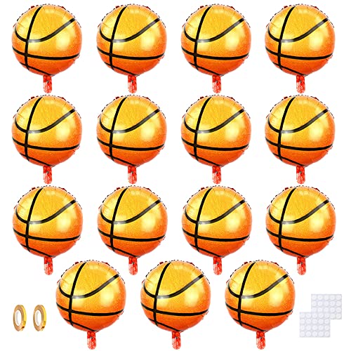 15 Stück Basketball Luftballons, Aluminium Folienballon Basketball Party Dekorationen Basketball Folienballons für Weltmeisterschaften Sports, Basketball Geburtstags Party Zubehör Dekoration 15 Stück Basketball Luftballons, Aluminium Folienballon Basketball Party Dekorationen Basketball Folienballons für Weltmeisterschaften Sports, Basketball Geburtstags Party Zubehör Dekoration von Maigendoo