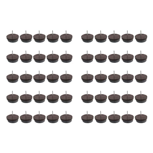 50 Stück Kratzfeste Möbelbeine, Fußpolster, Holzbodenschoner, Filz, Nagelgleiter, Hardware, Filzgleiter für Stuhlbeine, Bodenschoner, rutschfest von Maigridy