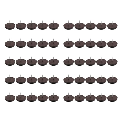 50 Stück Kratzfeste Möbelbeine, Fußpolster, Holzbodenschoner, Filz, Nagelgleiter, Hardware, Filzgleiter für Stuhlbeine, Bodenschoner, rutschfest von Maigridy